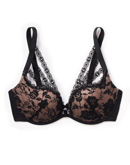Adore Me Marcia Push Up Plunge Bra In Black