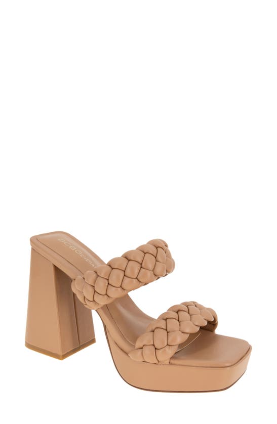 Shop Bcbgeneration Gemma Platform Slide Sandal In Tan