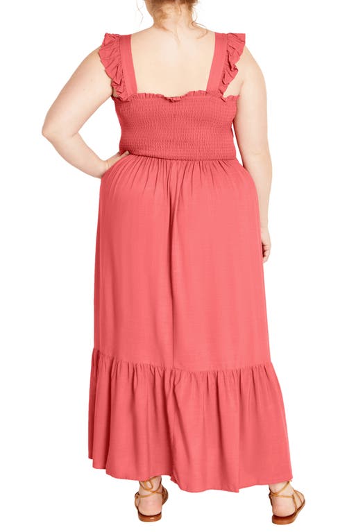 CITY CHIC CITY CHIC HALLY SMOCKED MIDI SUNDRESS 