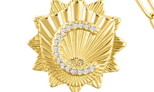 Adornia Initial Cz Pendant Toggle Necklace In Gold-c