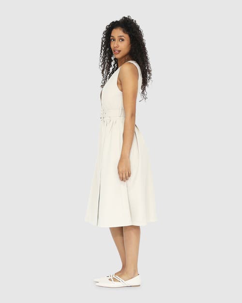 Shop Belle & Bloom Miss Independence Midi Dress In Sand