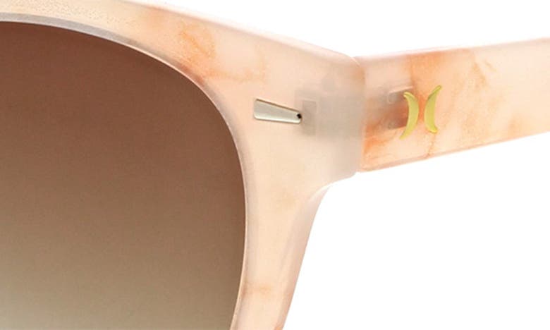 Hurley Retro Square 49mm Sunglasses In Coral Marble