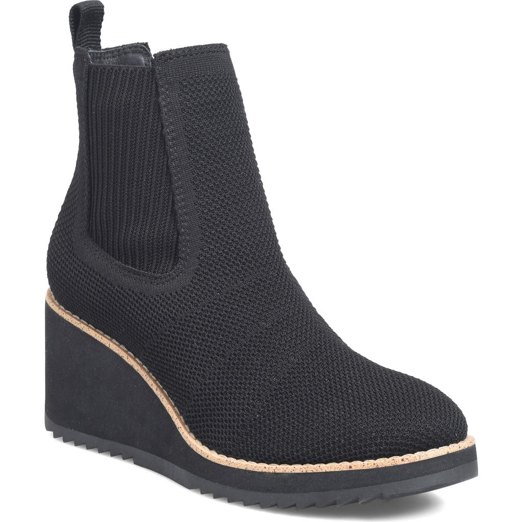 Söfft Eiley Platform Wedge Chelsea Boot In Black