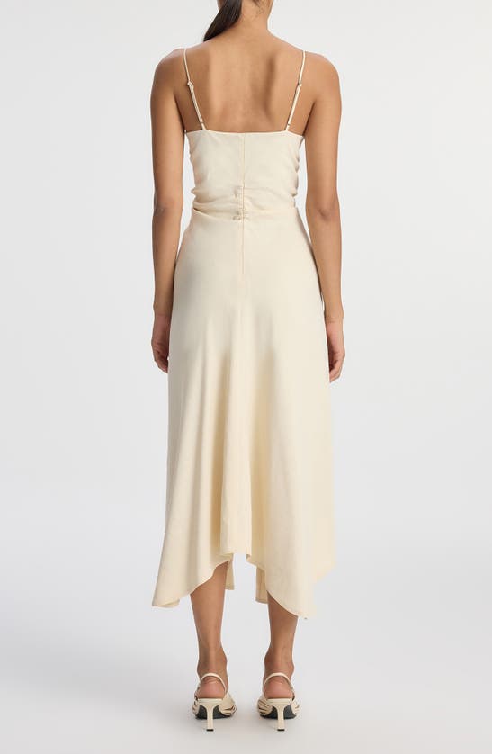 Shop A.l.c . Silvia Sleeveless Linen Blend Midi Dress In Bone