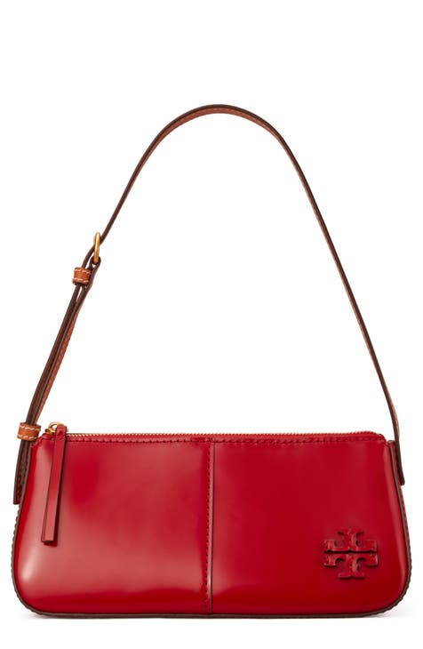 MCM Burgundy Red Leather Ella Boston Top Handle Tote Bag