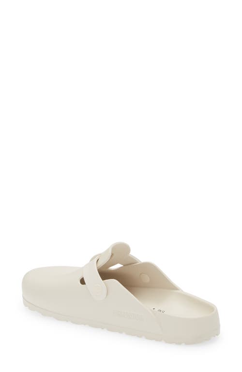 Birkenstock Women's Boston Slip On Buckled Clog Flats In Eggshell