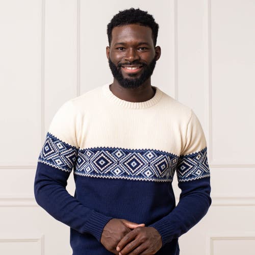 Hope & Henry Organic Fair Isle Sweater In Ski Lodge Intarsia