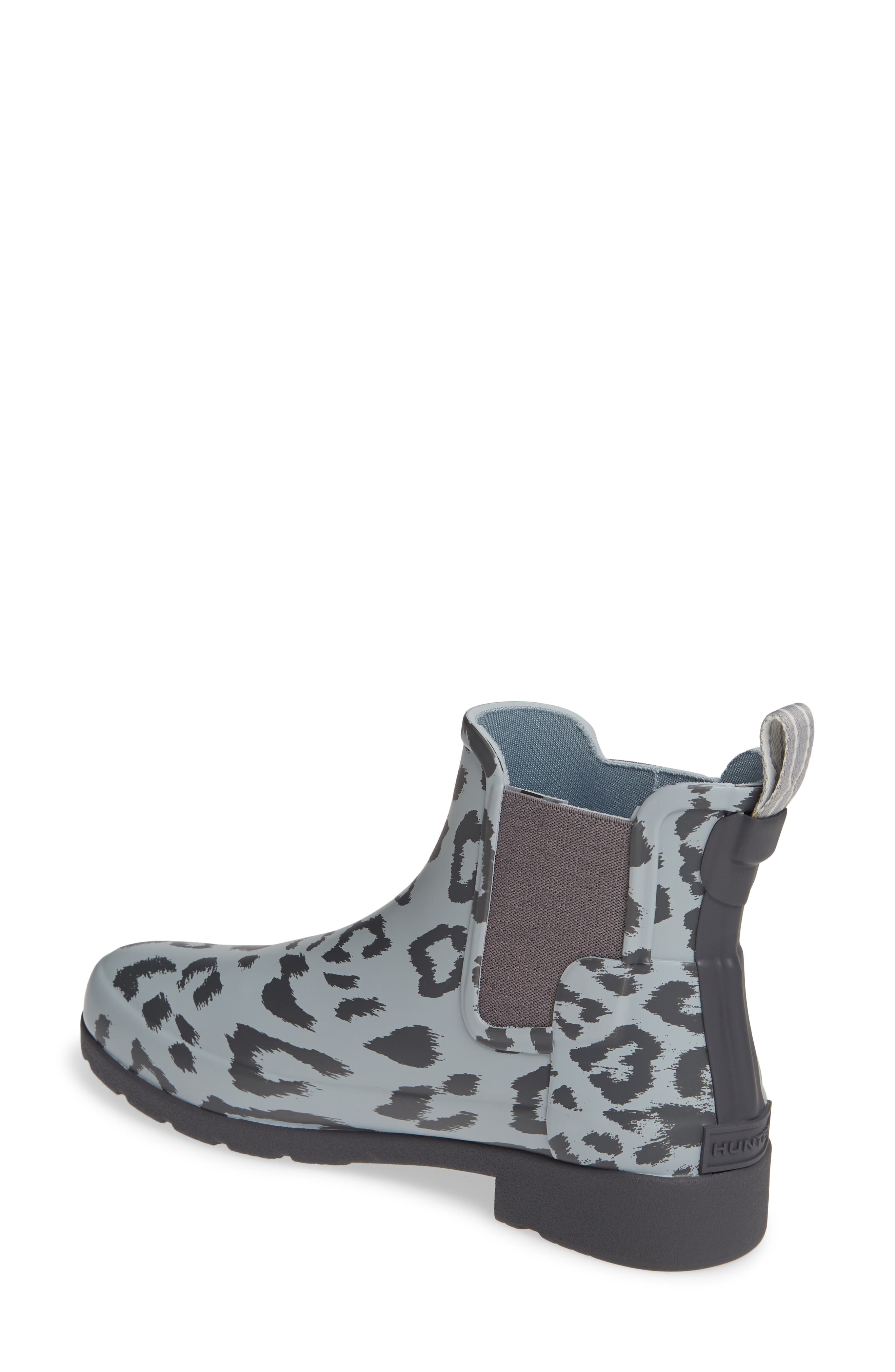 hunter leopard chelsea boot