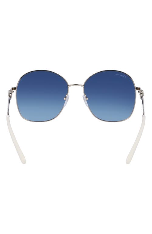 Shop Ferragamo 59mm Gradient Sunglasses In Silver/blue Gradient