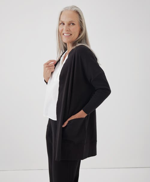 Shop Pact Organic Cotton Airplane Cardigan In Black