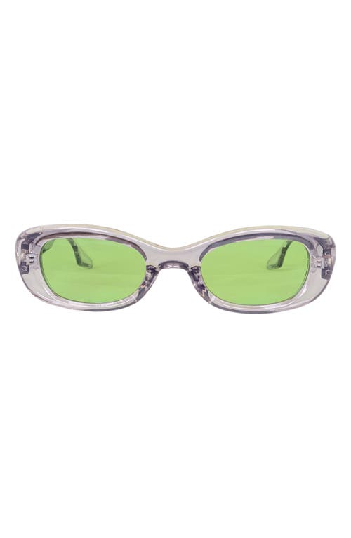 Maxi 56mm Polarized Oval Sunglasses in Gray/Pistachio