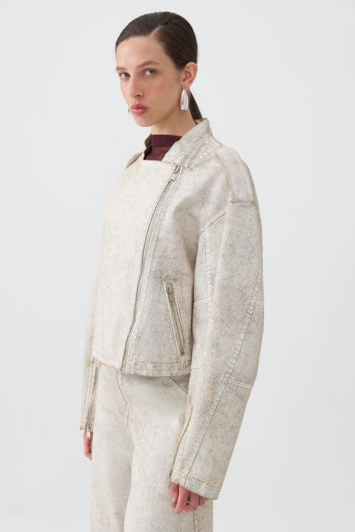 Shop Nocturne Double-breasted Jacket In Stone