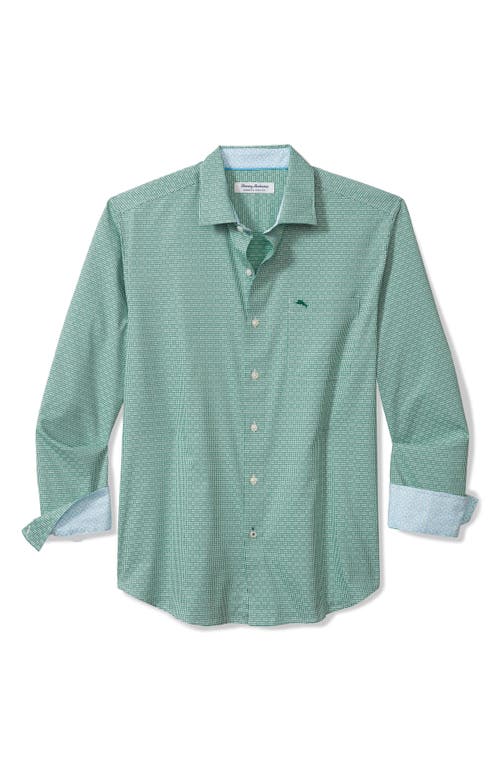 Shop Tommy Bahama Sarasota Stretch Ventura Islandzone® Stripe Stretch Button-up Shirt In Aruba