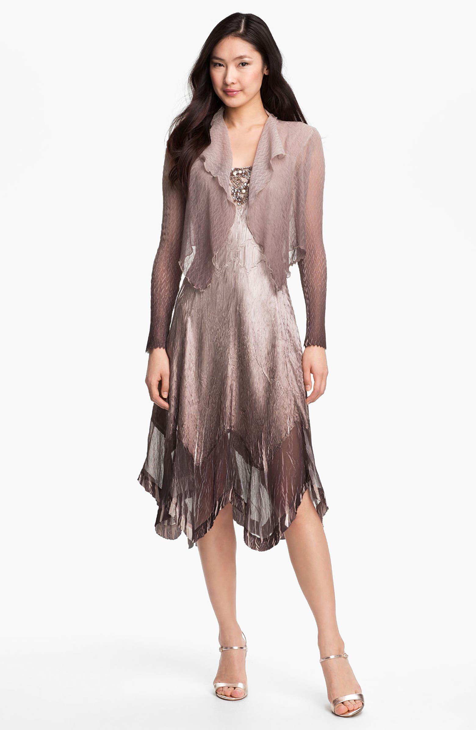 Komarov Embellished Charmeuse Dress And Jacket Nordstrom