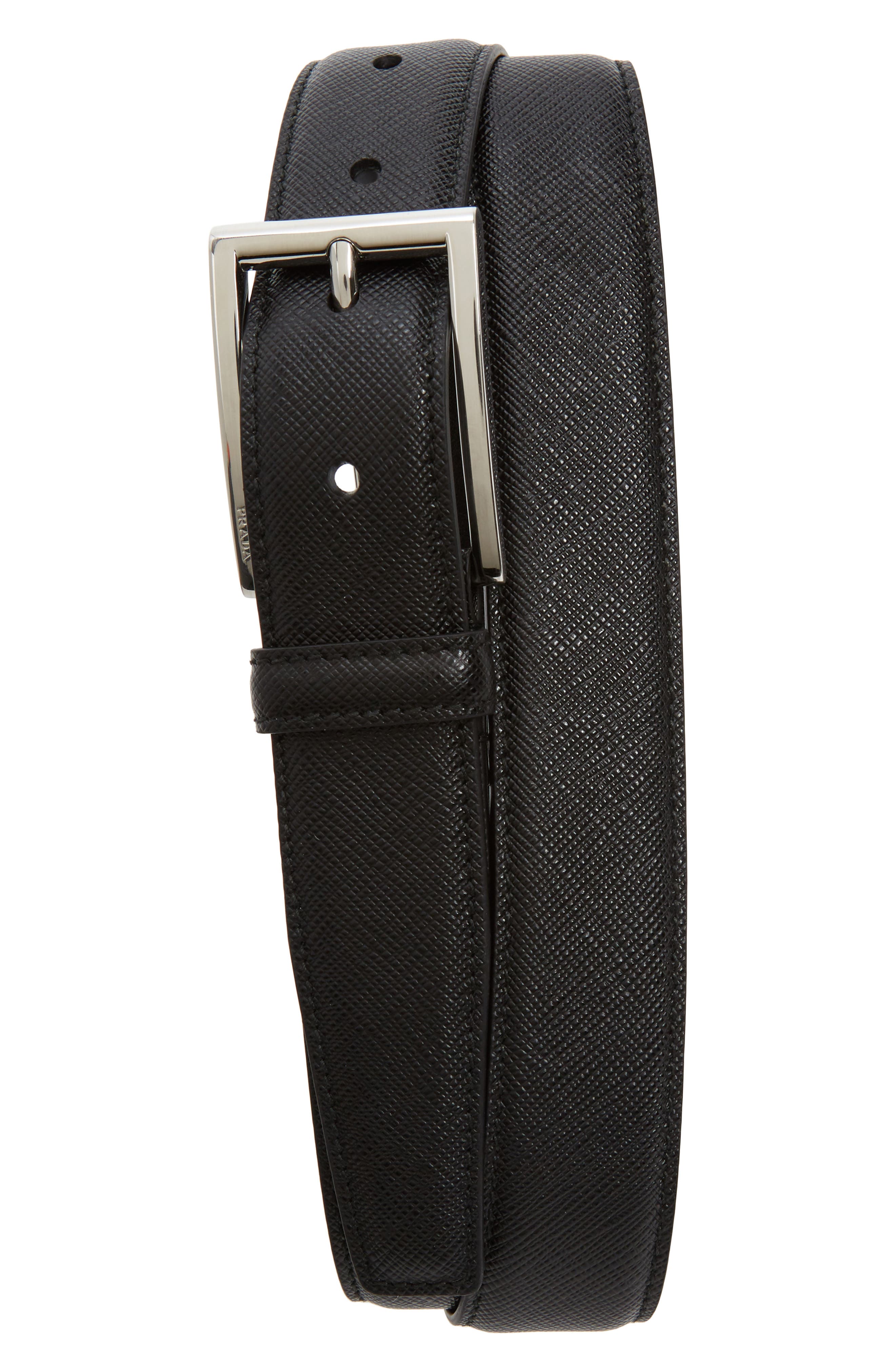 prada leather belt