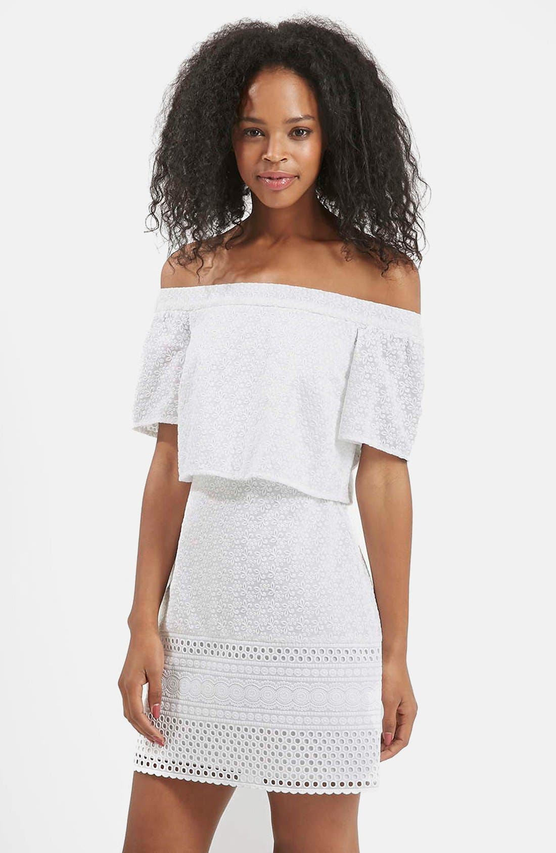 Embroidered Off the Shoulder Dress Nordstrom