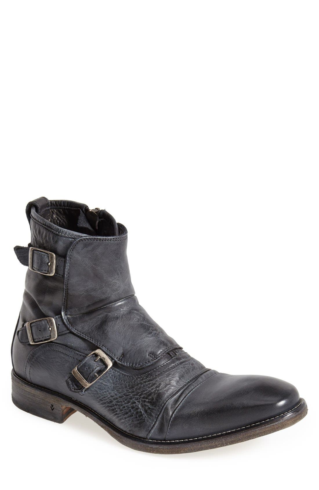 john varvatos triple buckle boot