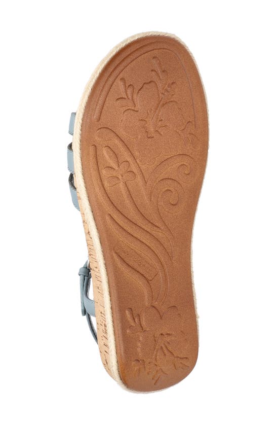Easy Street Dorinda Womens Faux Leather T-bar Espadrilles In Blue