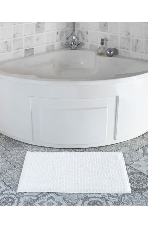 Brooks Brothers Herringbone Bath Mat In White