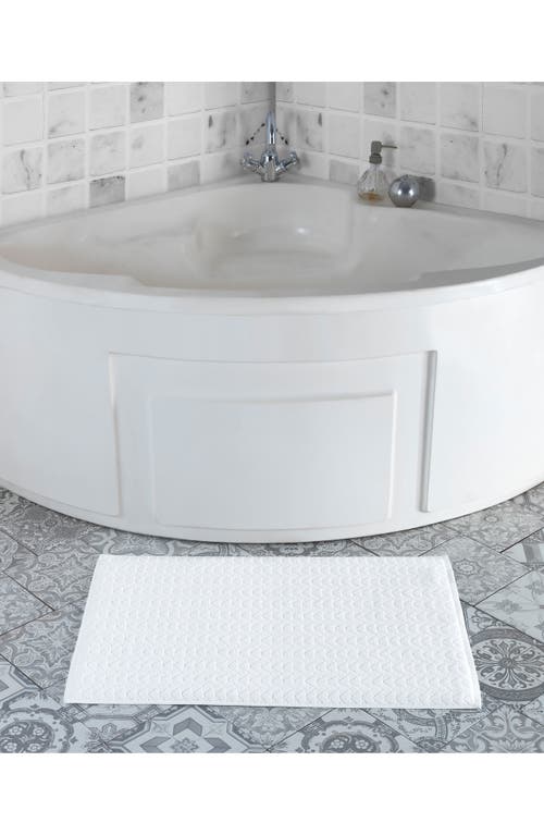 Shop Brooks Brothers Herringbone Bath Mat In White