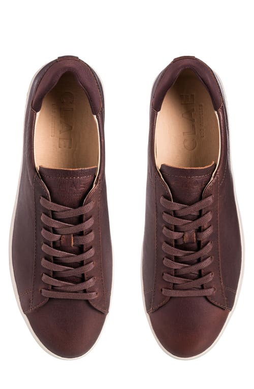 Shop Clae Bradley Leather Sneaker In Cocoa Leather