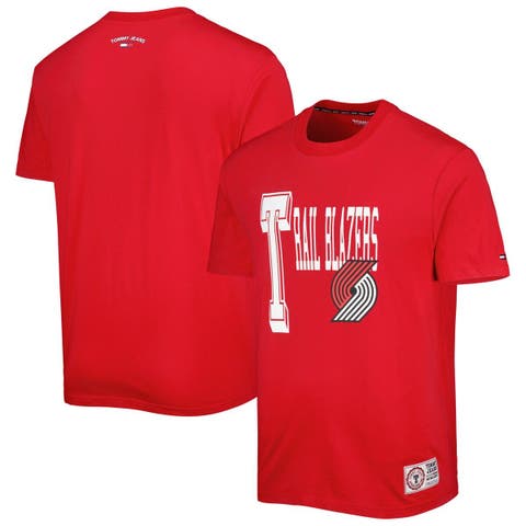 Men's Tommy Jeans Red Portland Trail Blazers Mel Varsity T-Shirt