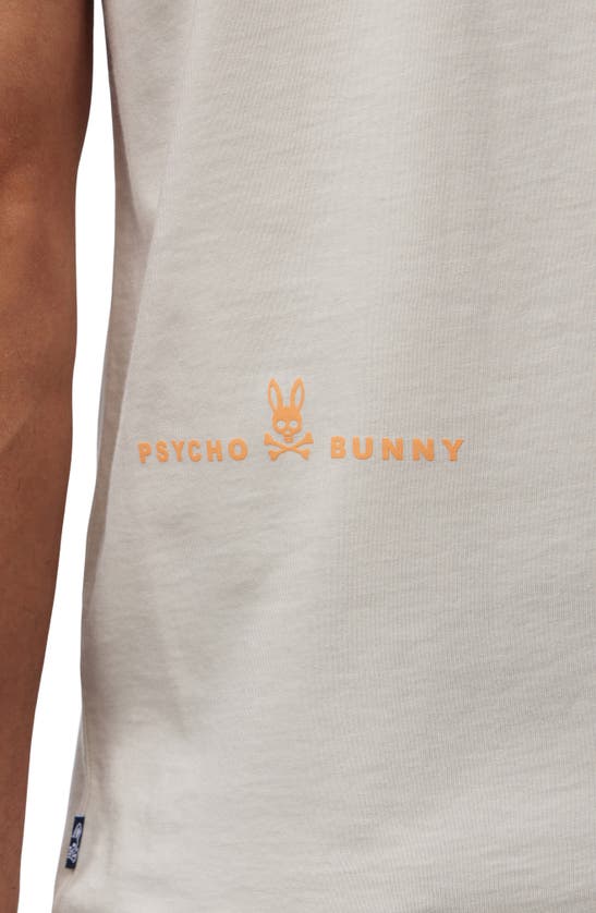 Shop Psycho Bunny Norwood Graphic T-shirt In Natural Linen