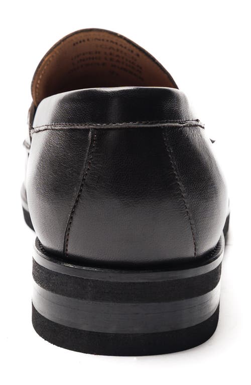 Shop Bruno Magli Carter Penny Loafer In Dark Brown Nappa