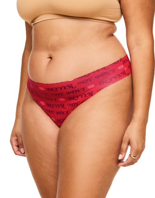 Adore Me Francine Thong Panties In Novelty Red