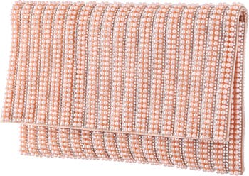 Crystal & Imitation Pearl Embellished Clutch