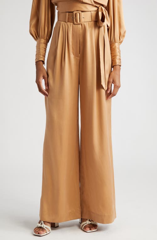 Zimmermann Belted Silk Wide Leg Pants at Nordstrom,