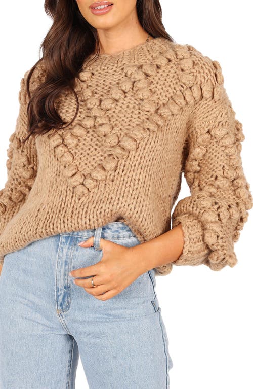 Petal & Pup Vida Pom Sweater Beige at Nordstrom,