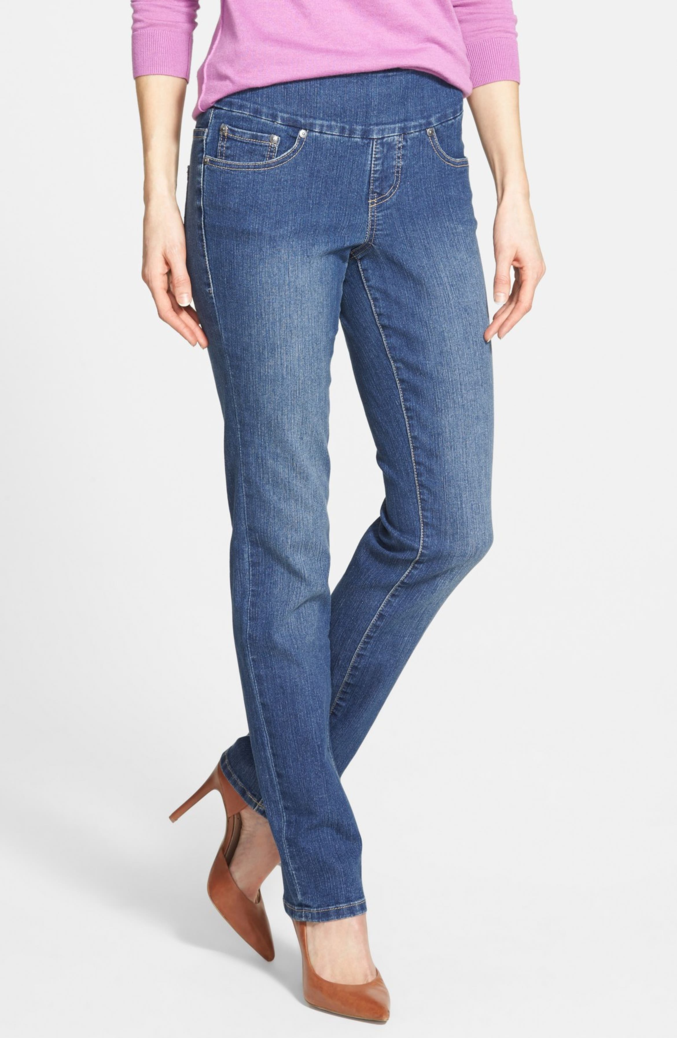Jag Jeans 'Peri' Pull-On Stretch Straight Leg Jeans (Blue Dive) | Nordstrom