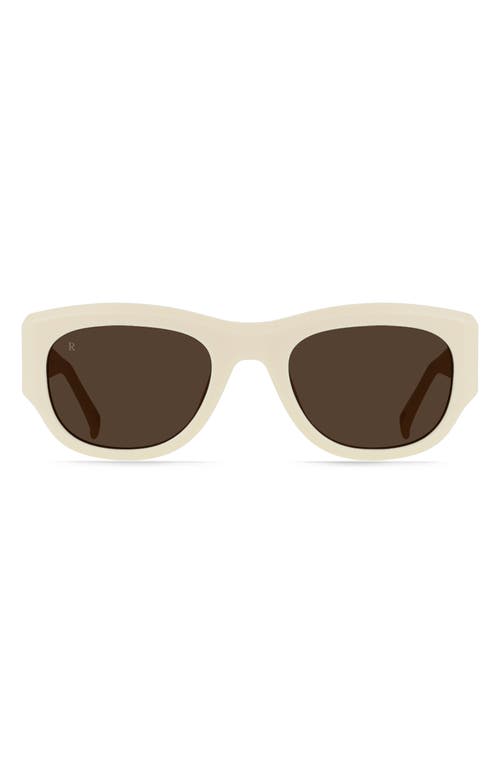 Raen Lonso 53mm Polarized Rectangular Sunglasses In New Blonde/vibrant Brown