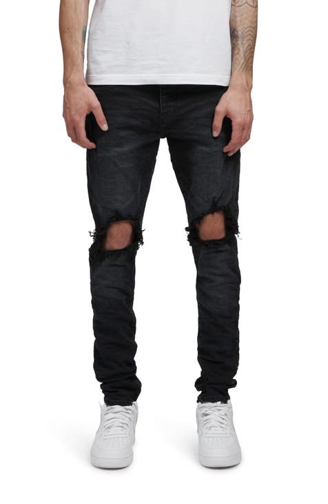 Black Ripped Stretch Skinny Jeans Mens | atelier-yuwa.ciao.jp