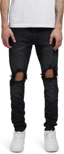 Purple Brand P002 Mid Rise Slim Jeans - Grey Dirty Blowout