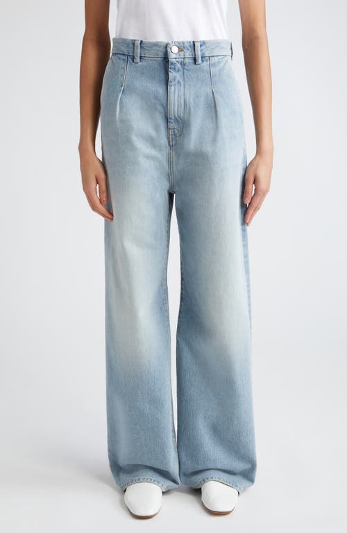 Loulou Studio Attu Wide Leg Jeans in Washed Light Blue at Nordstrom, Size 27