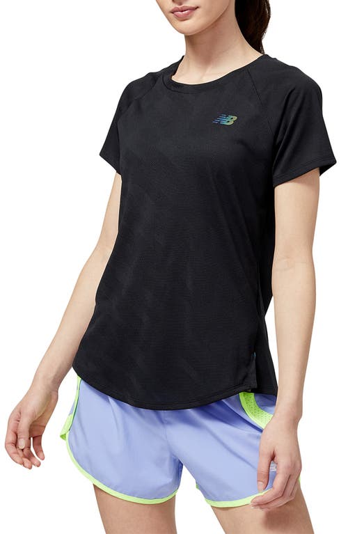 New Balance Q Speed Jacquard Performance T-Shirt in Black