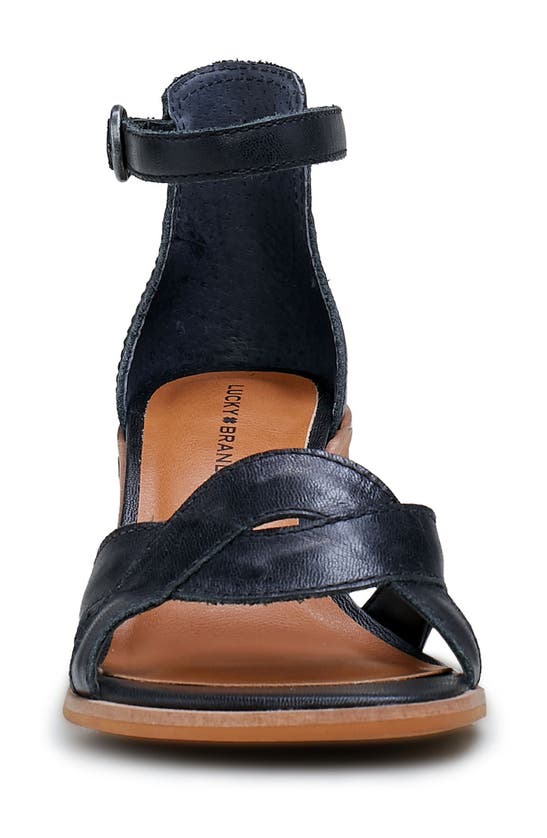 Lucky Brand Women's Sarwa Ankle-strap Dress Sandals Women's Shoes In Black
