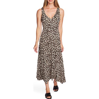 Vince Camuto Leopard Print Knit Dress, Black