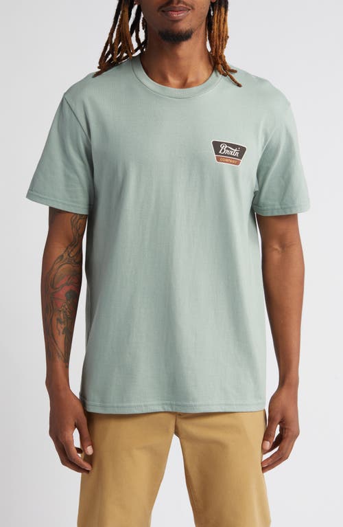 Linwood Cotton Graphic T-shirt in Chinois Green/washed Black