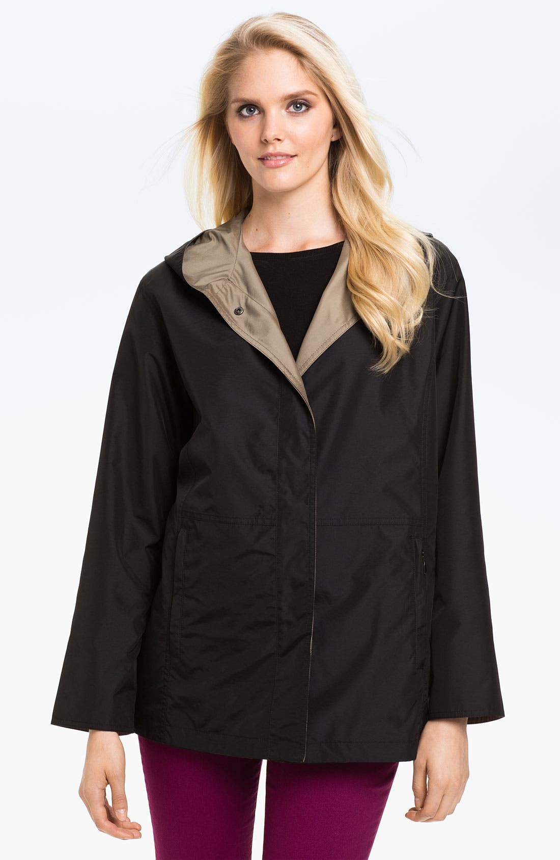 Gallery Reversible Hooded Raincoat Nordstrom