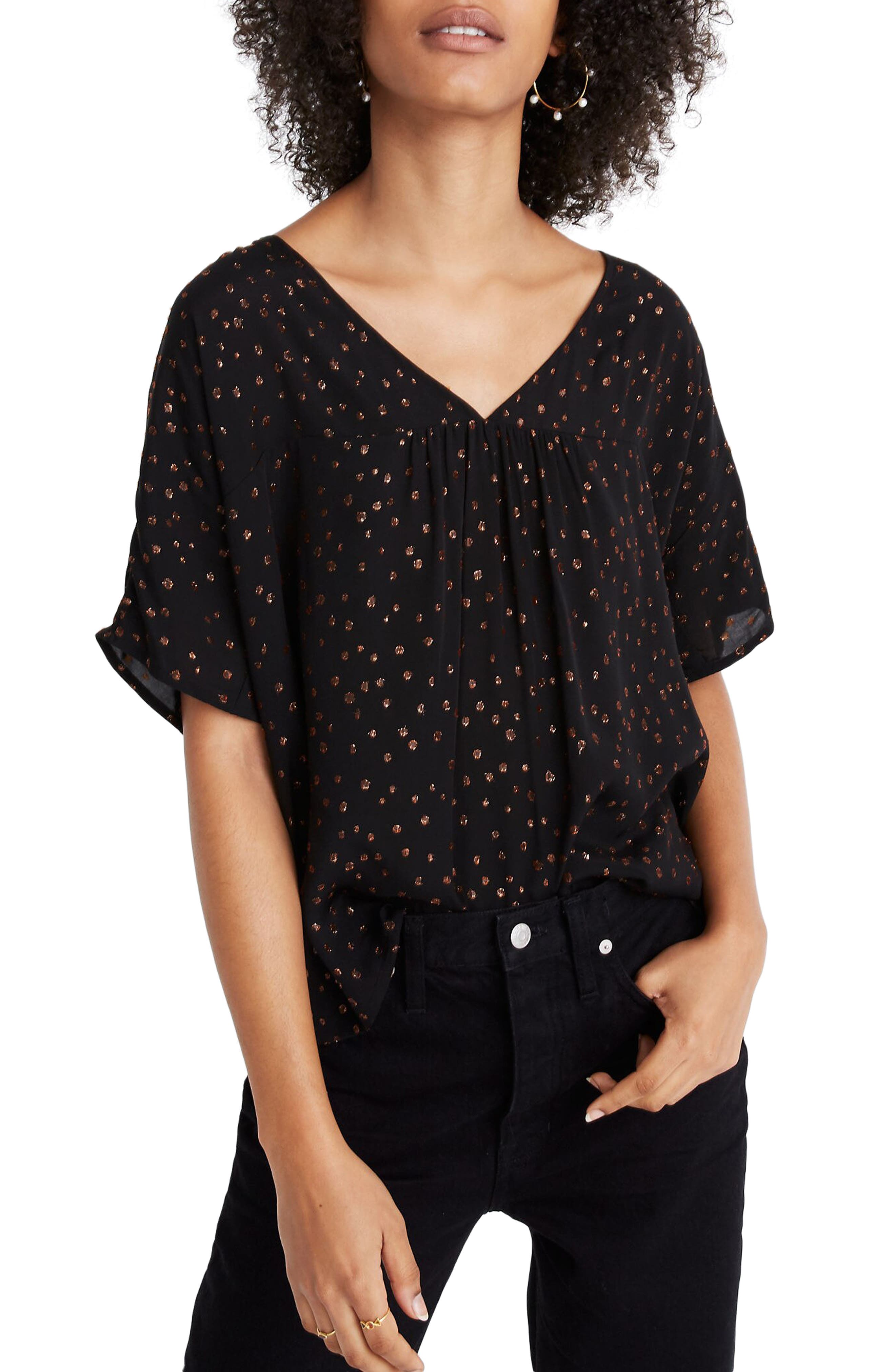 madewell metallic dot jeans