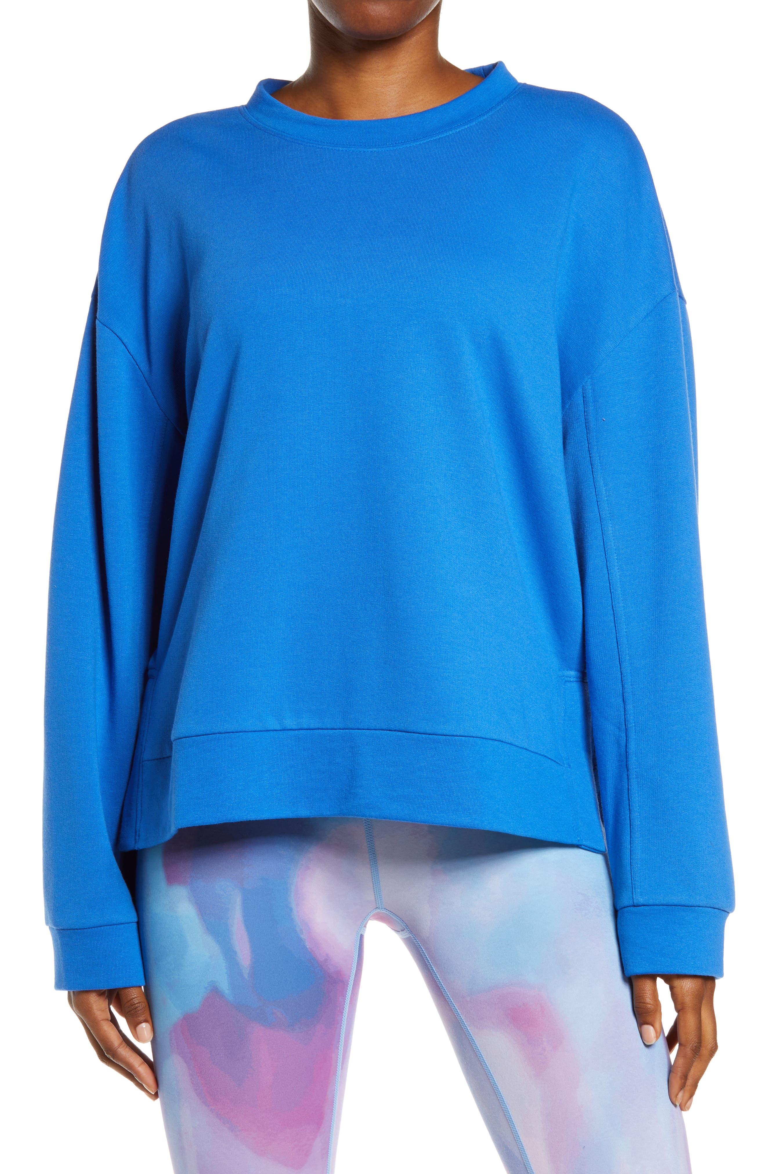 split color crewneck