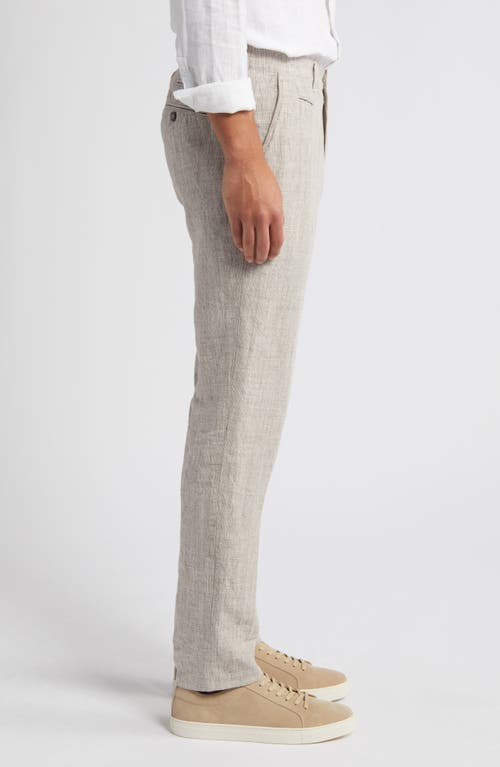 Shop Brax Fabio Deluxe Modern Fit Flat Front Linen Pants In Travel