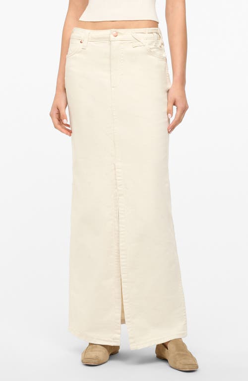 Shop Staud + Wrangler The Denim Maxi Skirt In Cream