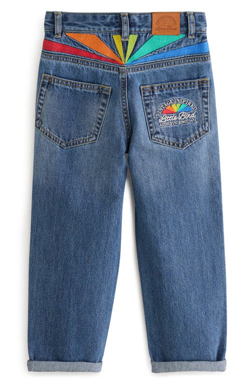 Shop Little Bird Kids' Embroidered Jeans In Blue