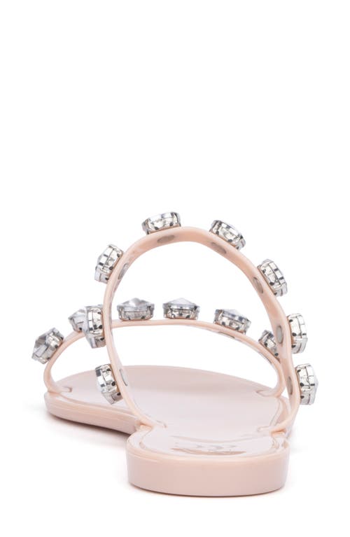 New York And Company Chava Rhinestone Jelly Sandal In Pink