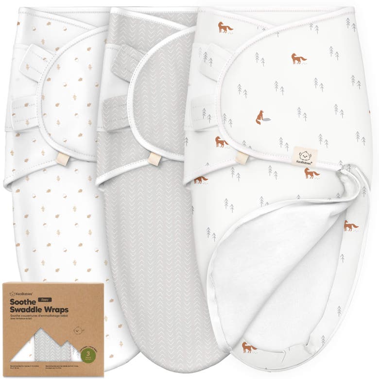 KEABABIES KEABABIES 3-PACK SOOTHE ZIPPY SWADDLE WRAP