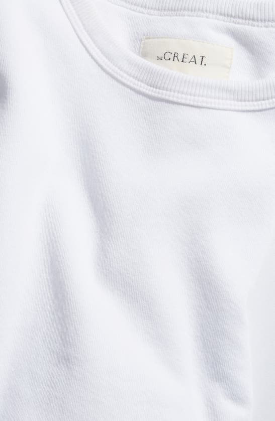 The Great The Teammate Cotton Sweatshirt In True White